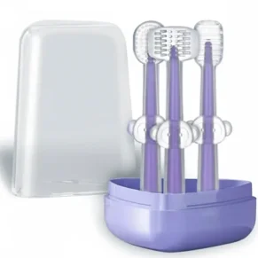 BabyOralCare,৩ পিস বেবি সিলিকন টুথব্রাশ