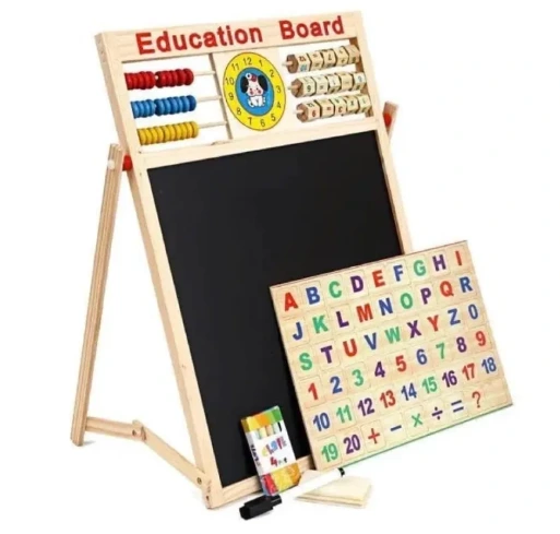 Wooden 3-in-1 Educational Board