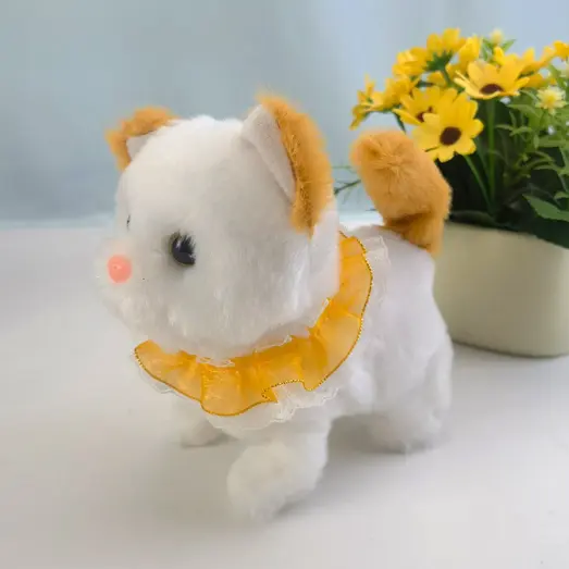 Cute Soft Plush Moving Cat Toy (Multi-Color)