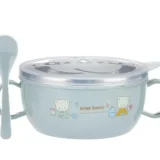 Baby Feeding Stainless Steel Insulated Bowl Spoon Set
