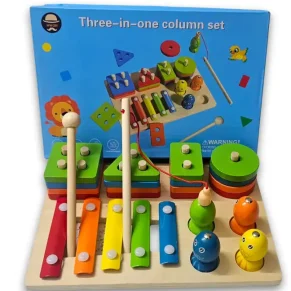 Wooden Three In One Column Set