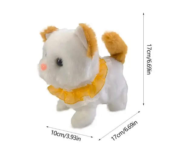 Cute Soft Plush Moving Cat Toy (Multi-Color)