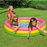 Baby Bath Tub, Baby Swimming Pool with Pumper (34 X10inch) - Multicolor