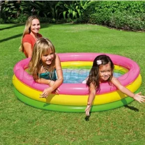 Baby Bath Tub, Baby Swimming Pool with Pumper (34 X10inch) - Multicolor